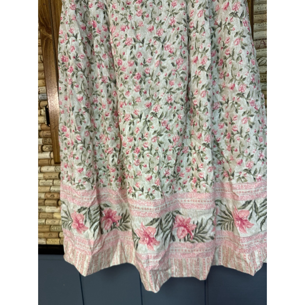VTG 90s Cape Cod Women’s 2 Piece Set Skirt & Blouse Pink Floral Cottage Sz M - Picture 7 of 10
